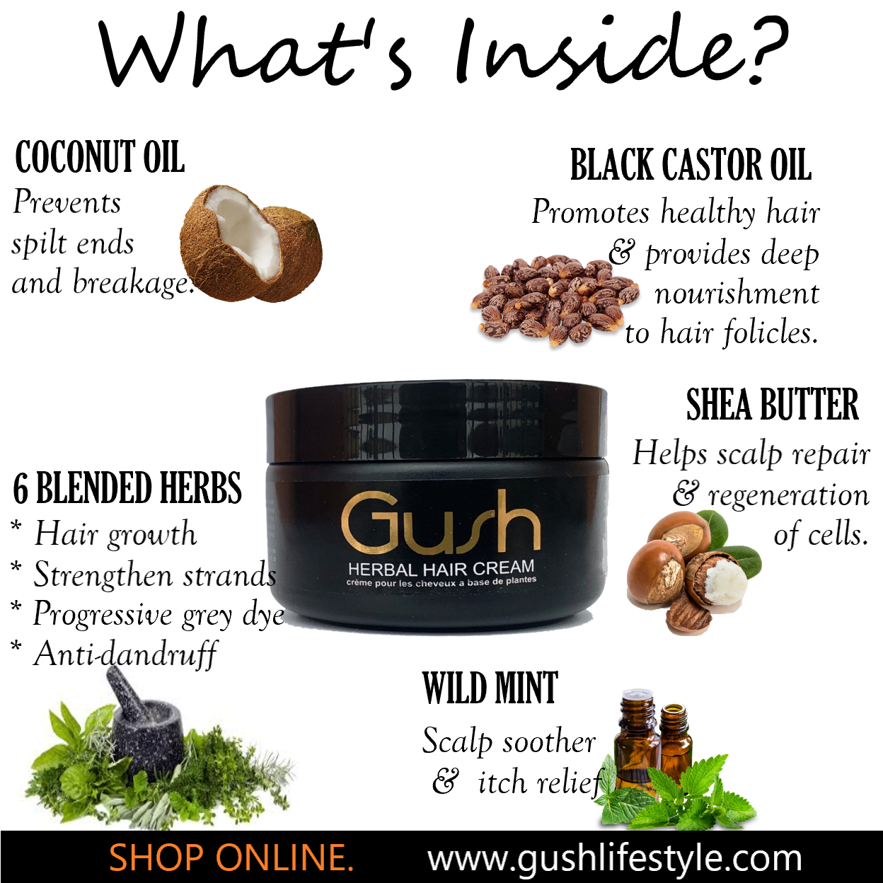 GUSH Herbal Hair Cream - Gush